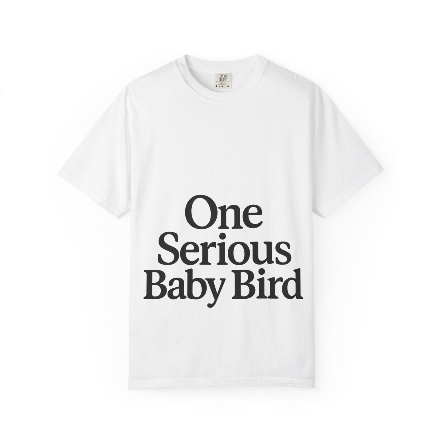 One Serious Baby Bird Unisex Garment-Dyed T-Shirt - Fun & Playful Design for Parents and Baby Enthusiasts